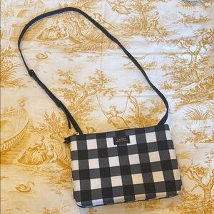 LAUREN RALPH LAUREN | Blue and‎ white gingham crossbody bag